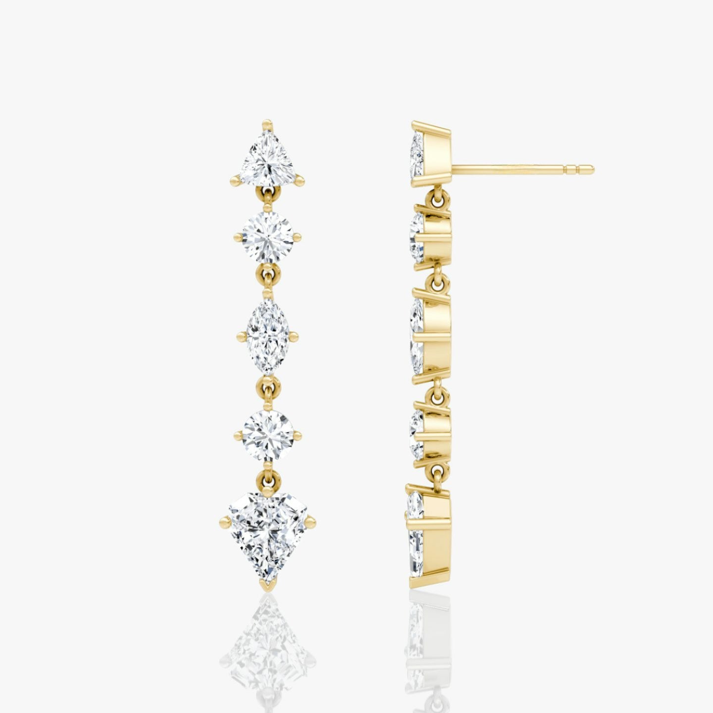 Mixed Drop Shield Earring