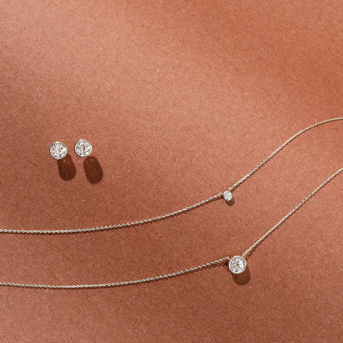 Round Bezel Solitaire Stud