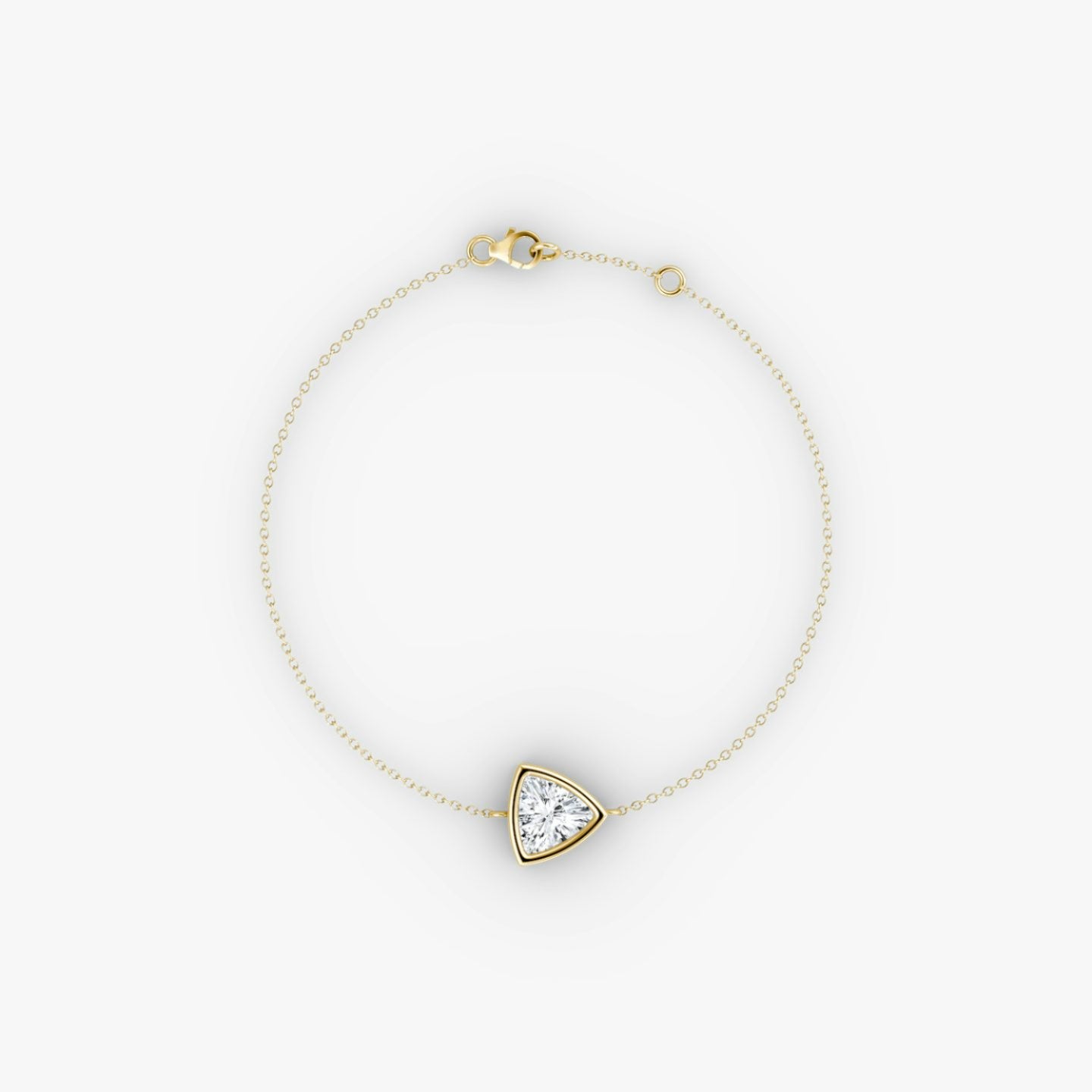 Trillion Bezel Solitaire Bracelet