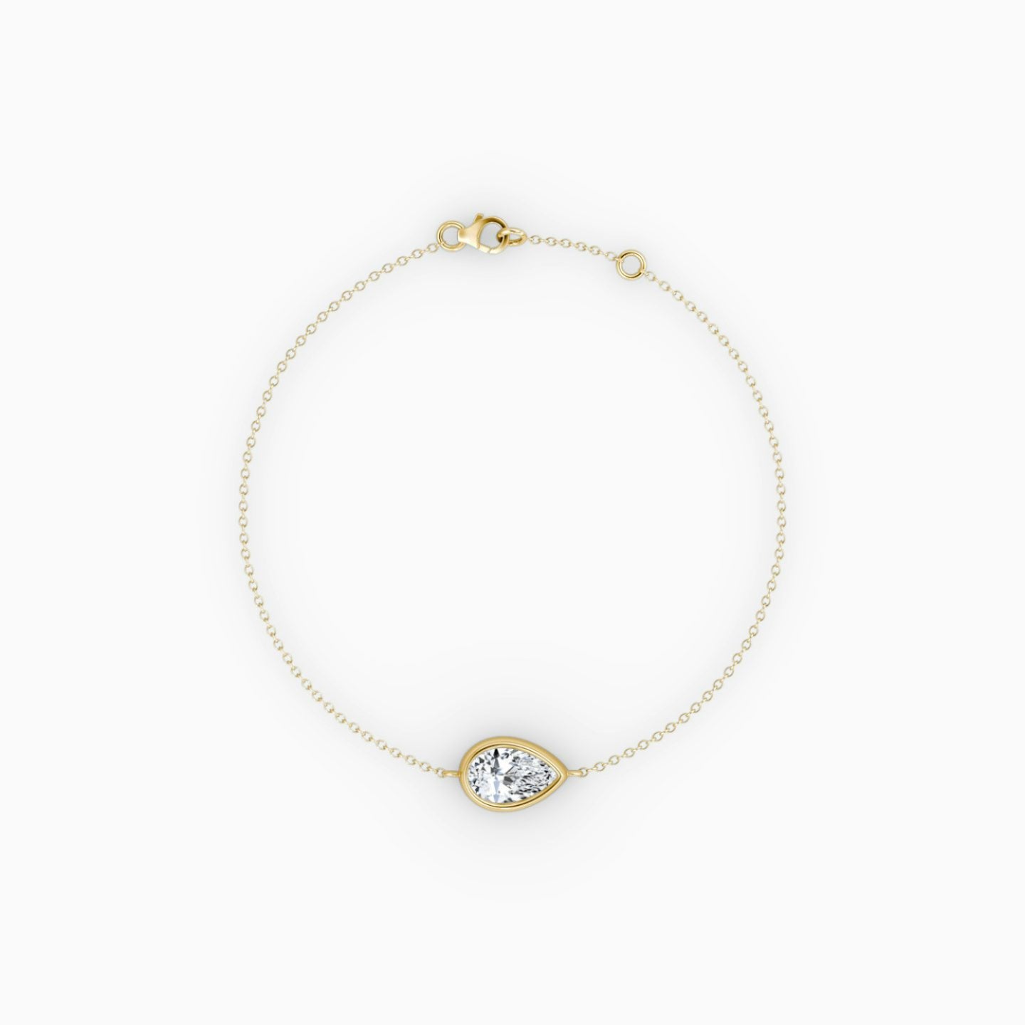 Pear Bezel Solitaire Bracelet