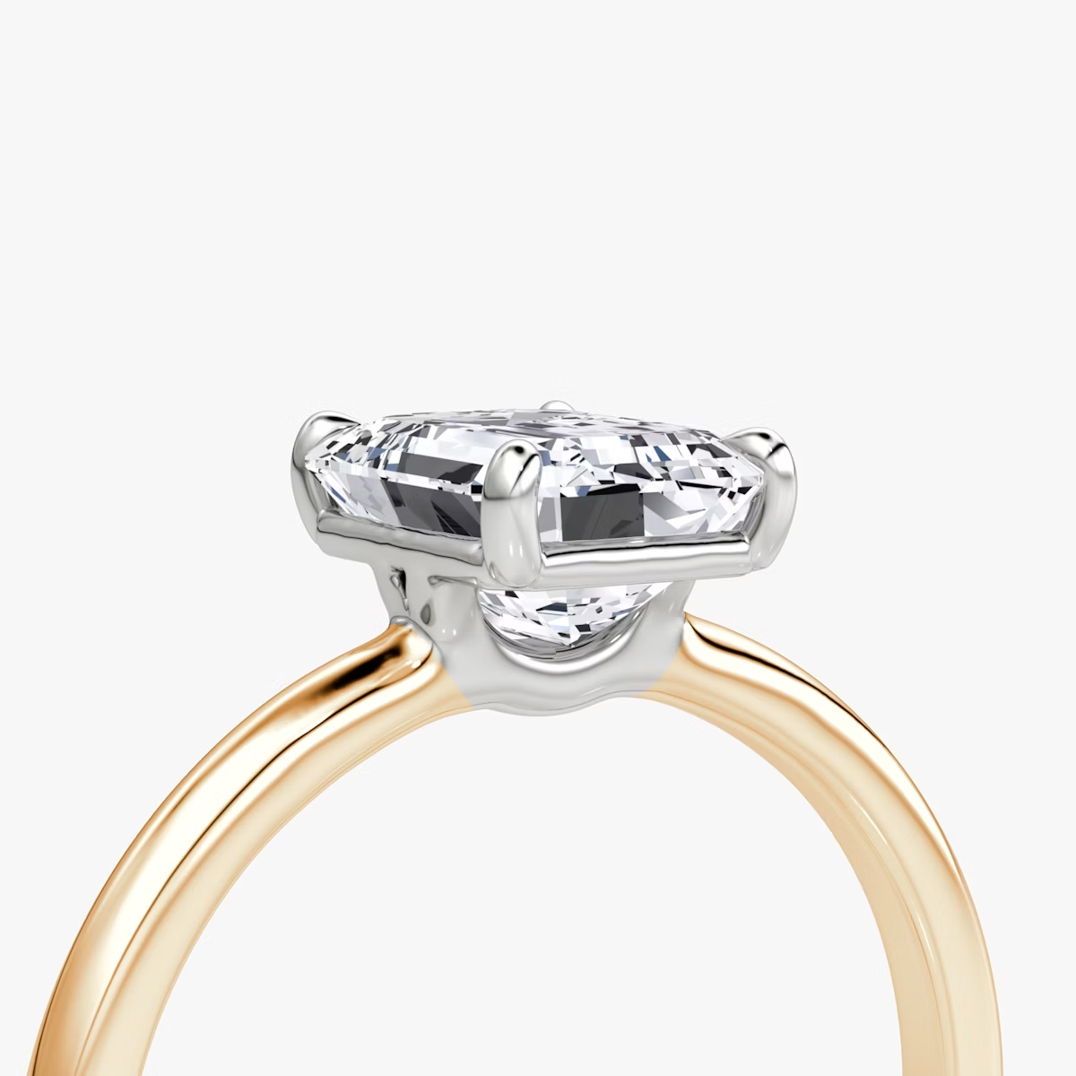 The Signature Emerald Engagement Ring in Large Band