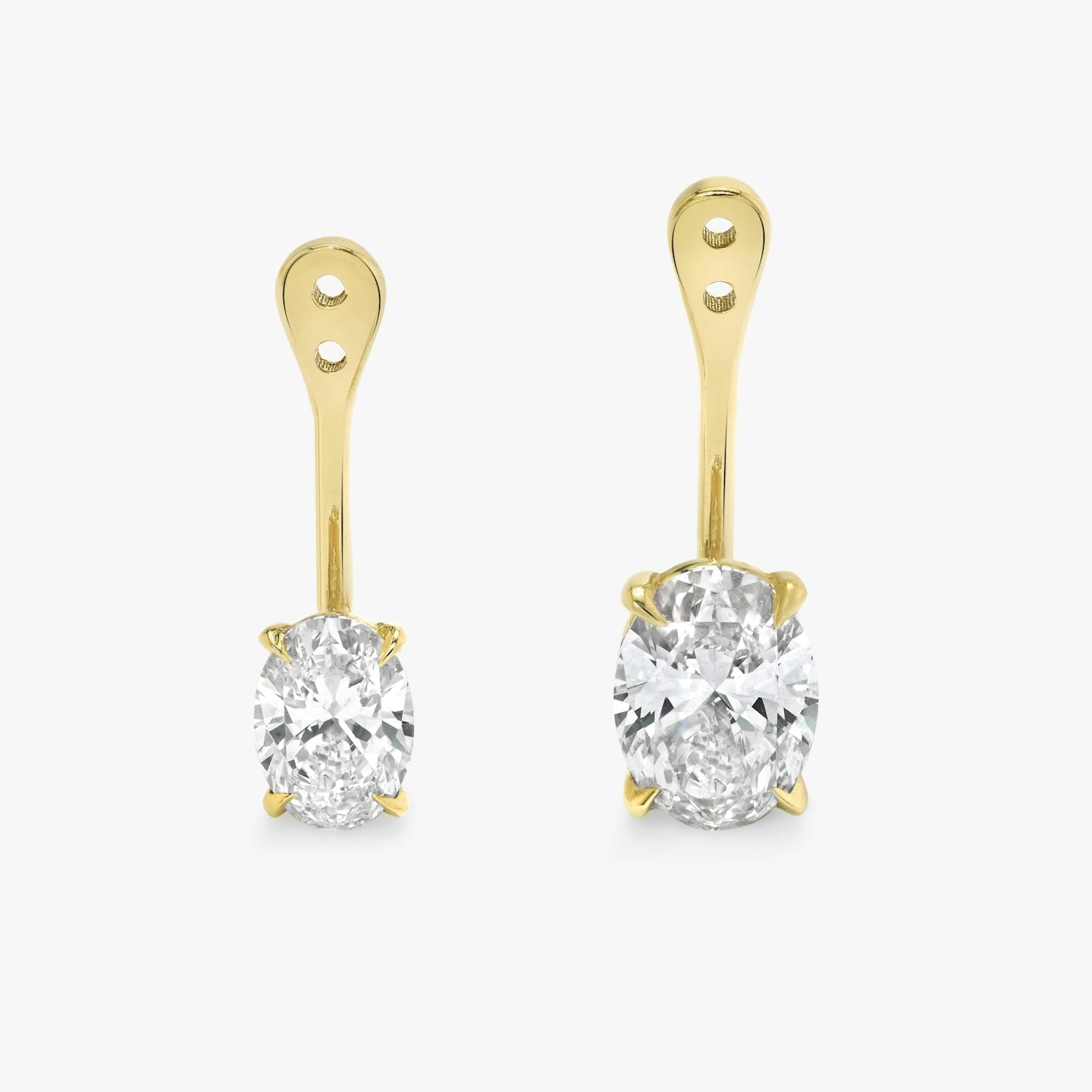 Oval Solitaire Drop Ear Jacket