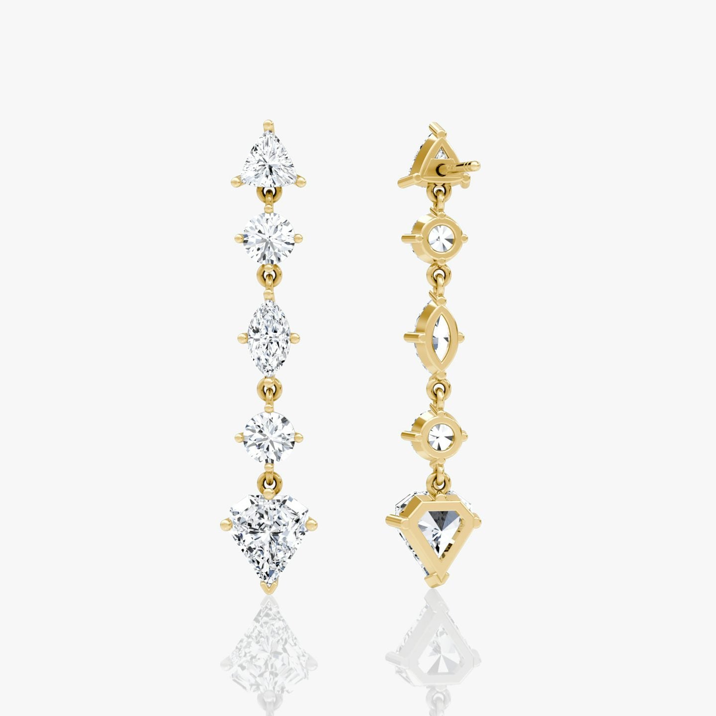 Mixed Drop Shield Earring