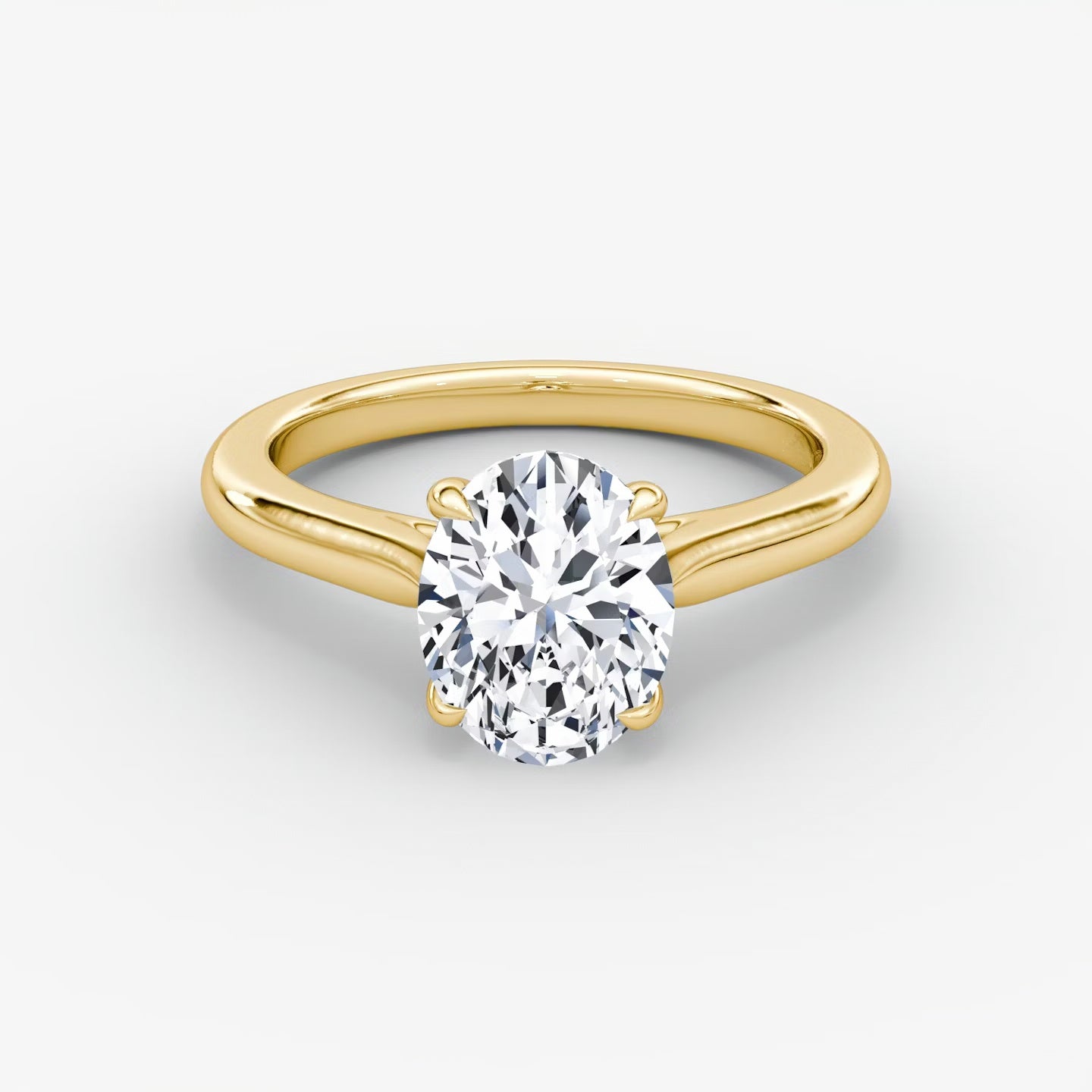 Trellis Cathedral Oval Plain Engagement Ring