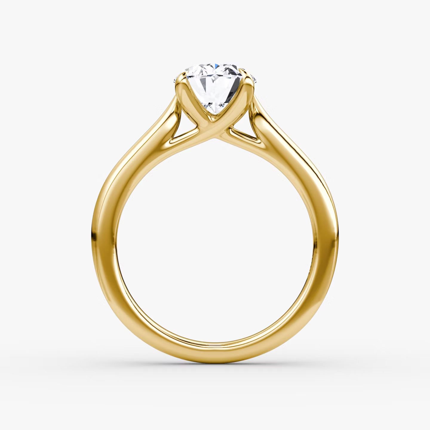 Trellis Cathedral Oval Plain Engagement Ring