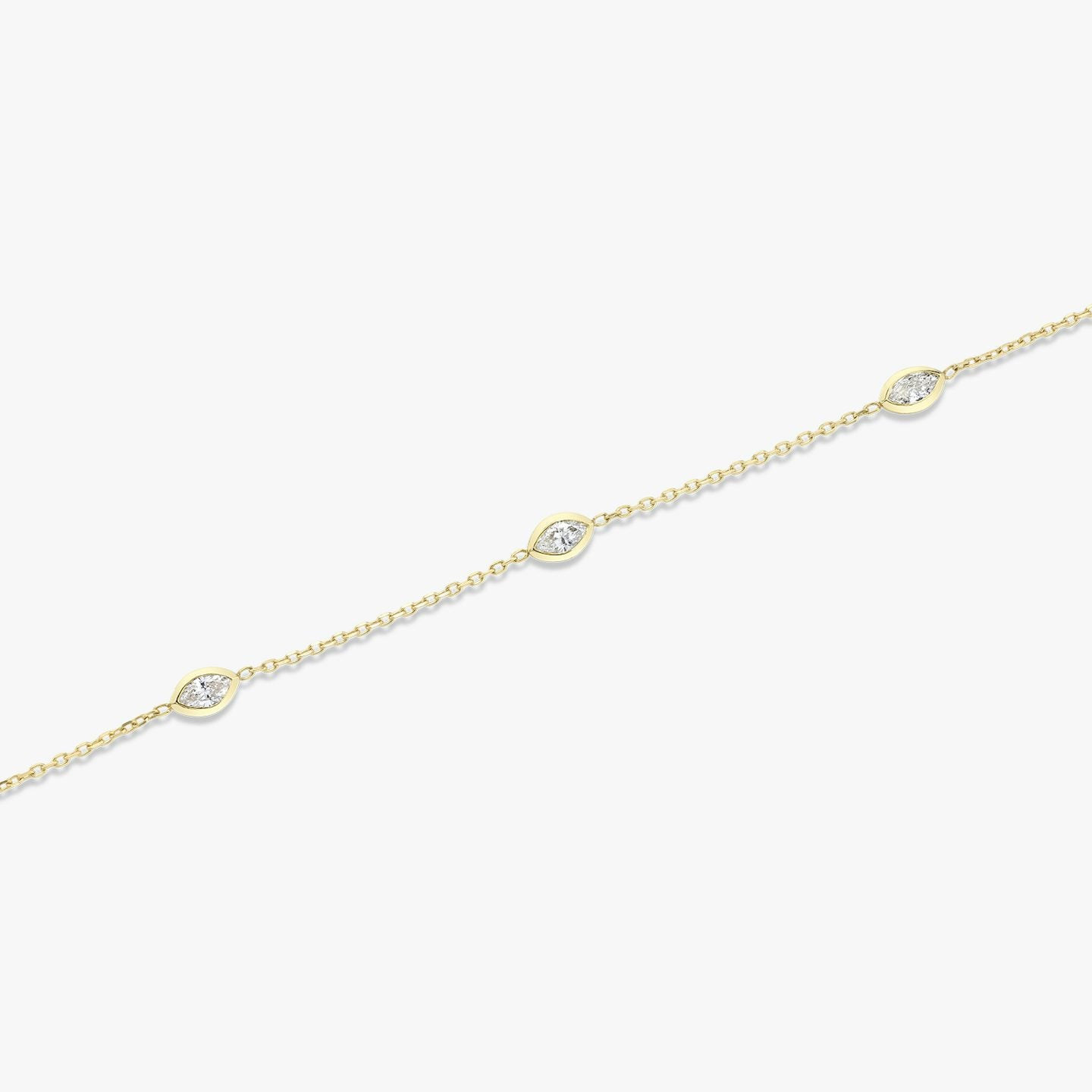 Marquise Knife-Edge Bezel Station Bracelet