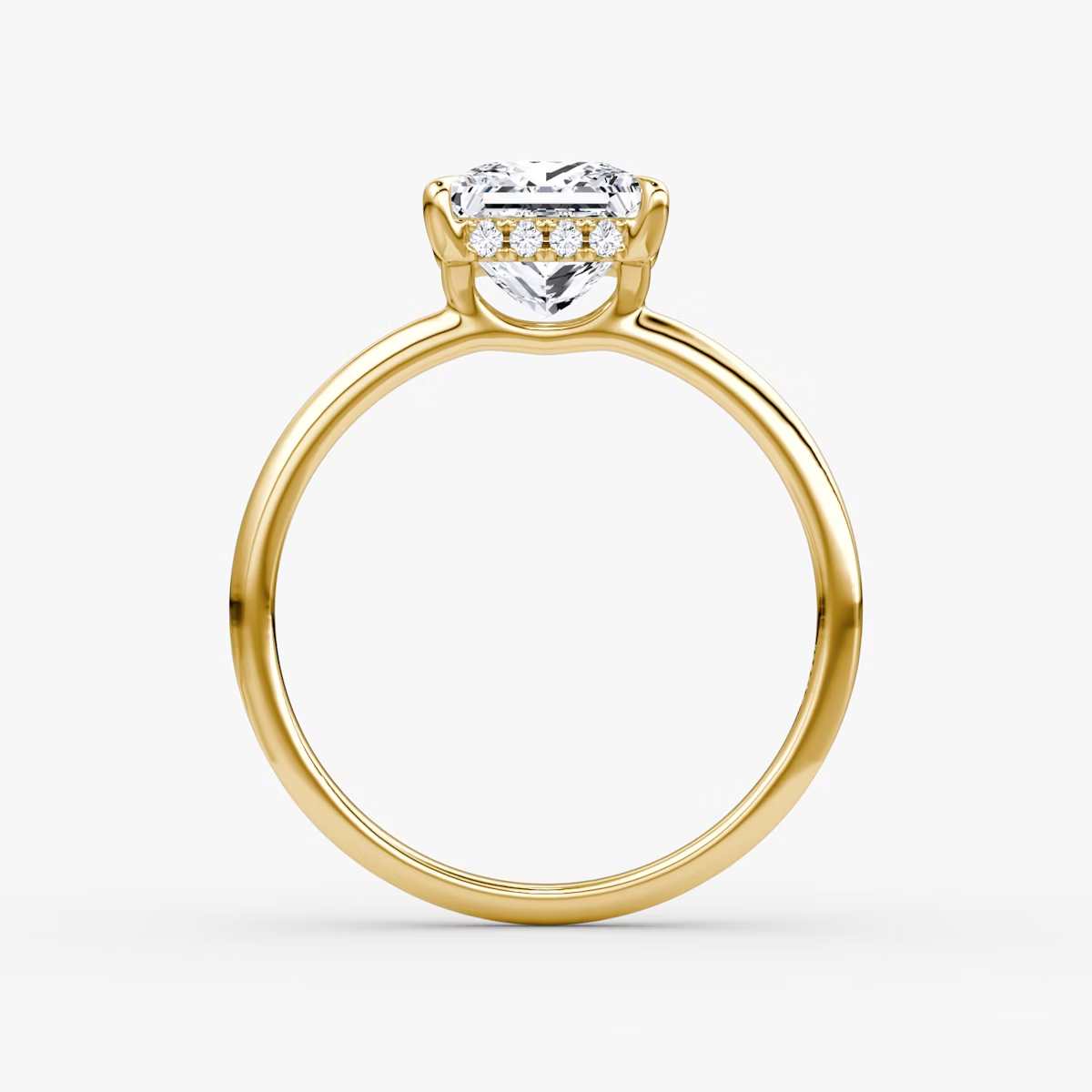 The Signature Princess Engagement Ring in Plain Standard Band