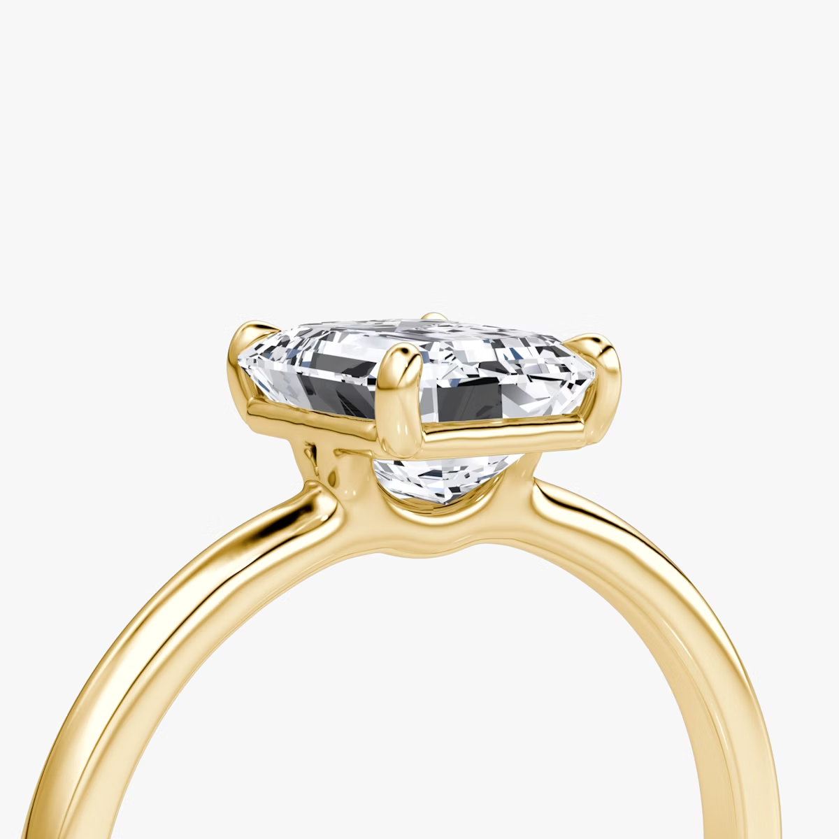 The Signature Emerald Engagement Ring in Large Band