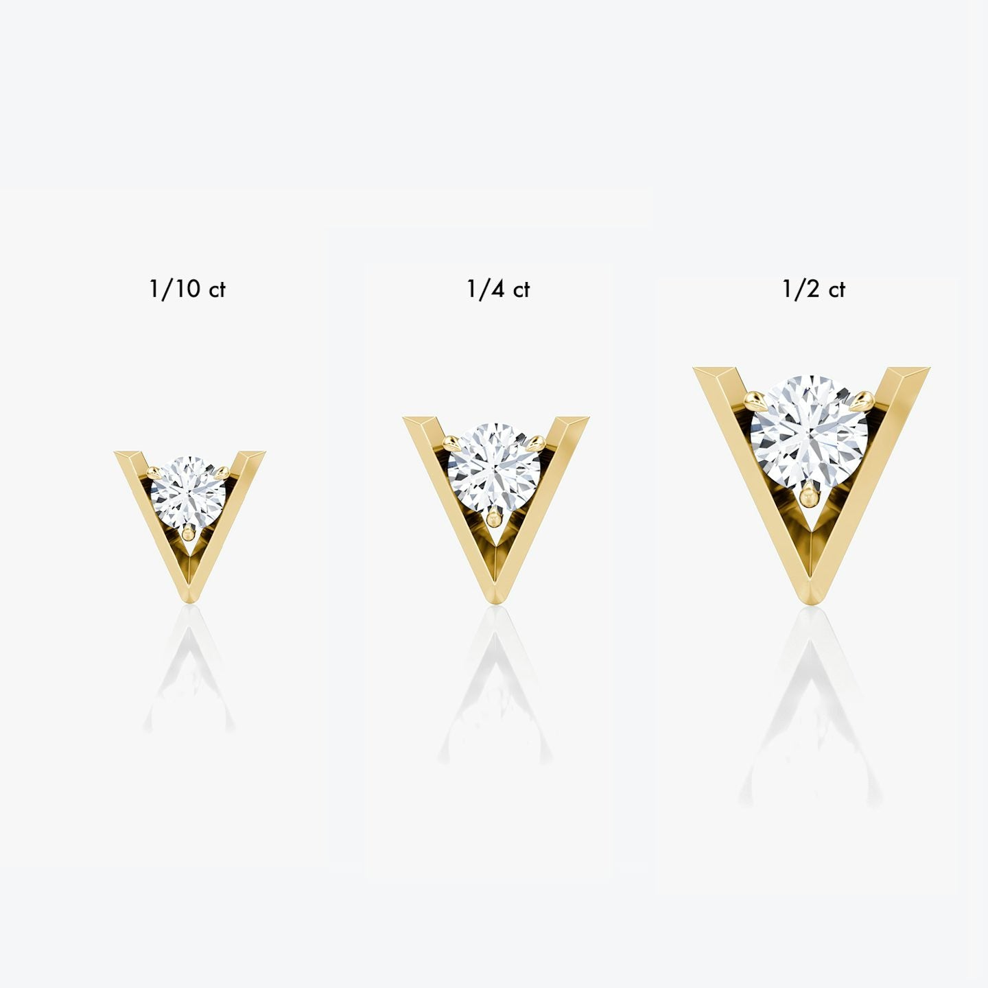V Solitaire Studs
