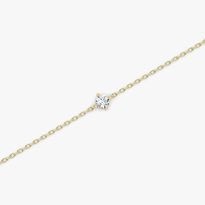 Round Petite Solitaire Bracelet