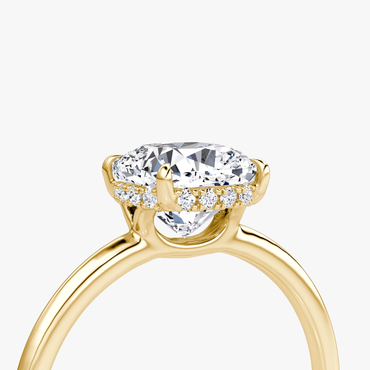 The Signature Cushion Engagement Ring in Plain Standard Band