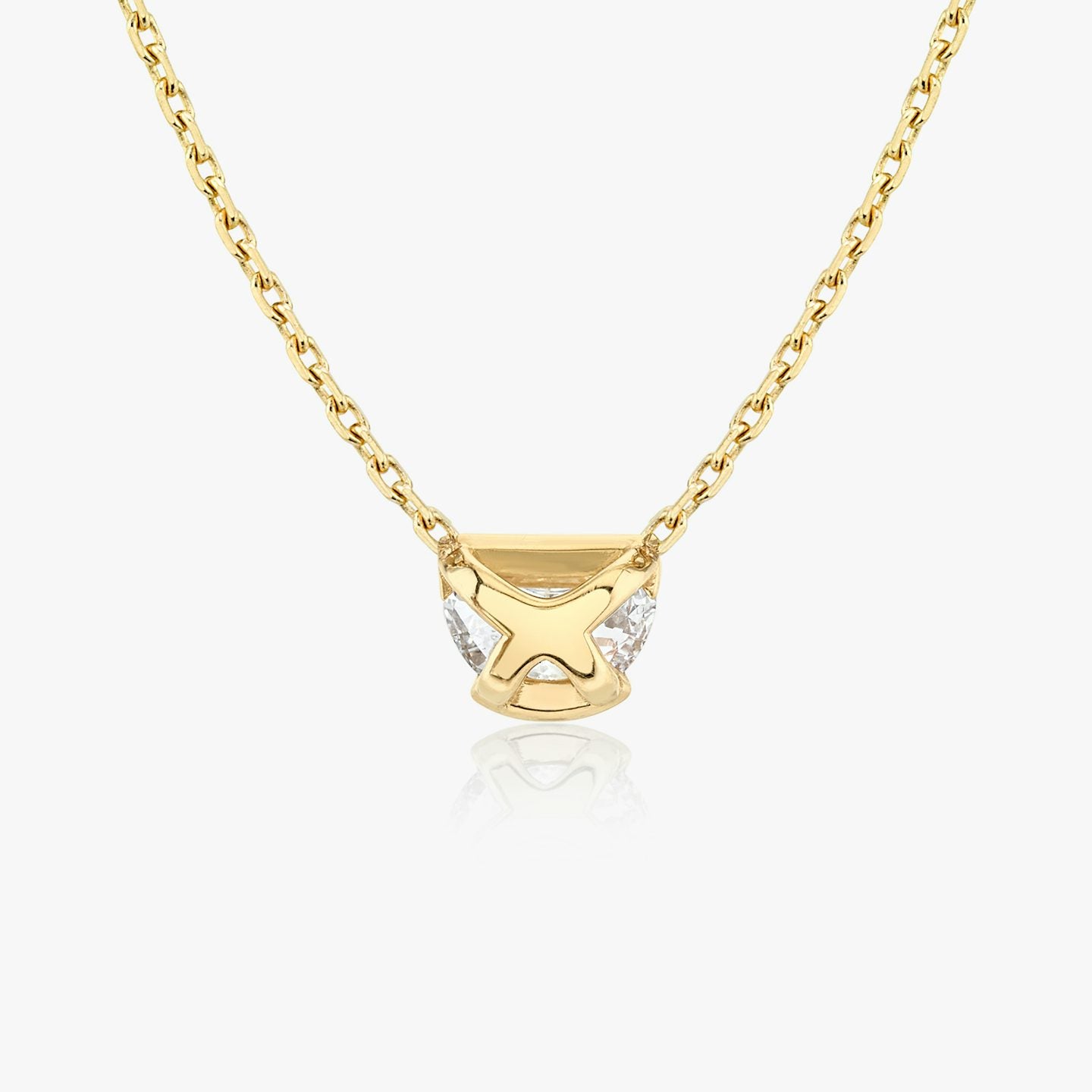 Knife Edge Semi Bezel Necklace