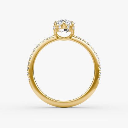 The Signature  Marquise Engagement Ring in Pave Standard Band