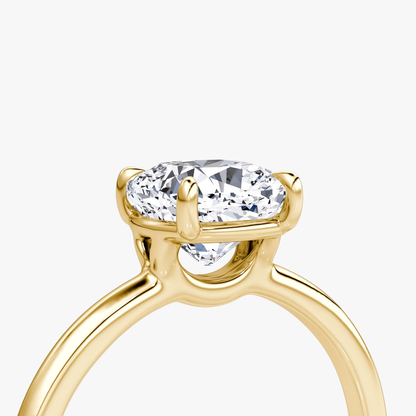 The Signature Cushion Engagement Ring in Plain Standard Band