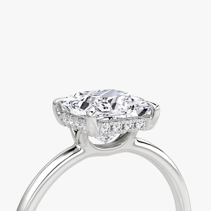 The Signature Princess Engagement Ring in Plain Standard Band