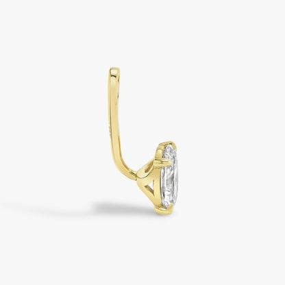 Oval Solitaire Drop Ear Jacket
