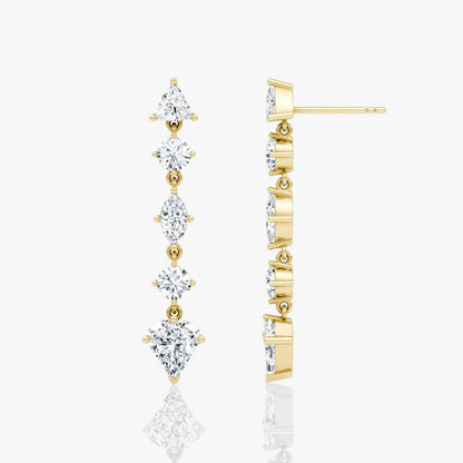 Mixed Drop Shield Earring