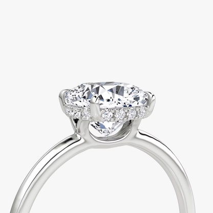 The Signature Cushion Engagement Ring in Plain Standard Band