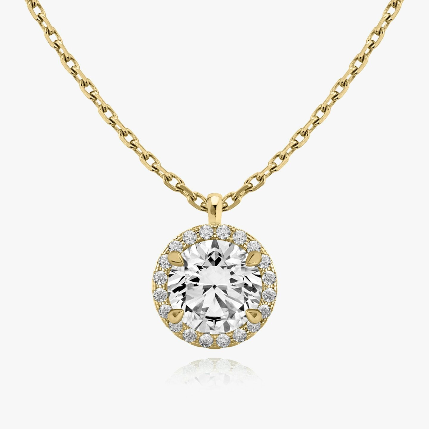 Round Halo Pendant