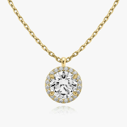 Round Halo Pendant
