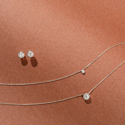 Round Bezel Solitaire Stud