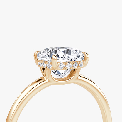 The Signature Cushion Engagement Ring in Plain Standard Band