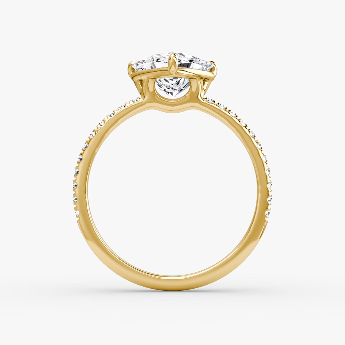 The Signature Trillion Engagement Ring in Large Band