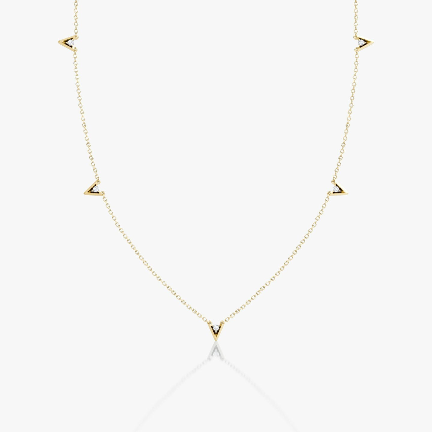 Petite V Station Necklace