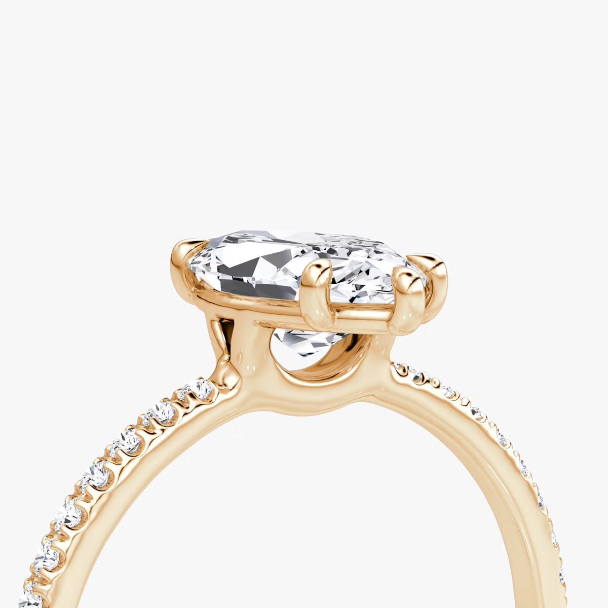 The Signature  Marquise Engagement Ring in Pave Standard Band