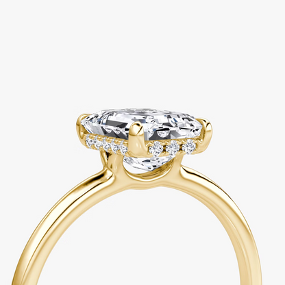 The Signature Pear Engagement Ring in Plain Standard Band