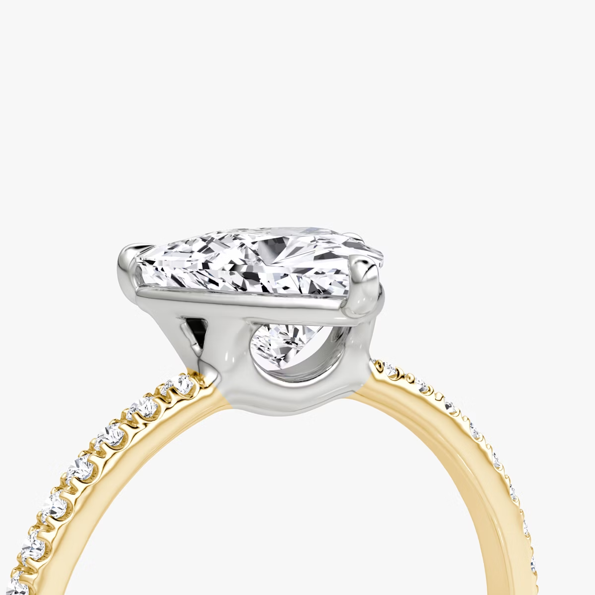 The Signature Trillion Engagement Ring in Large Band