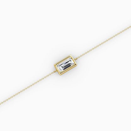 Baguette Bezel Solitaire Bracelet
