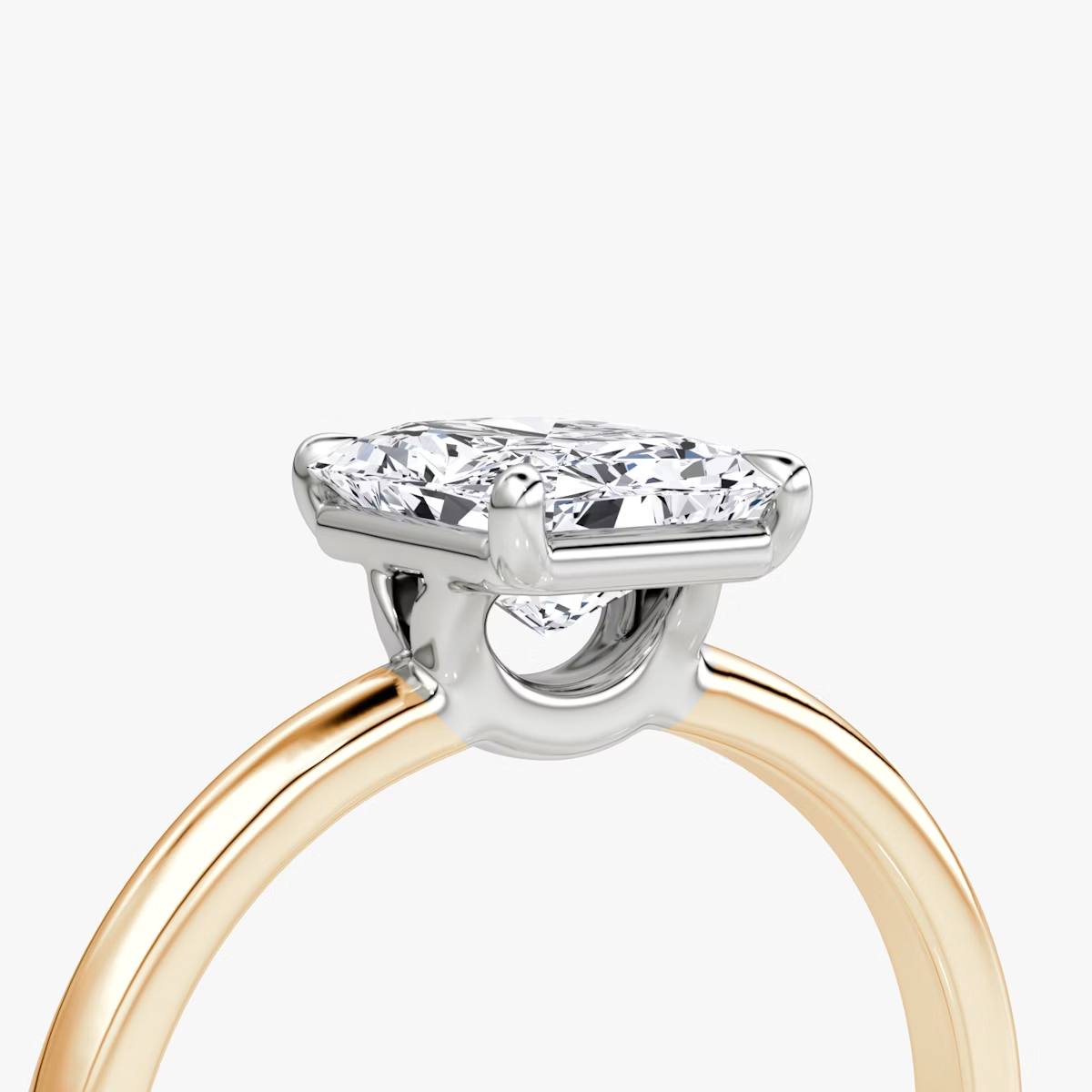 The Signature Radiant Engagement Ring in Plain Standard Band