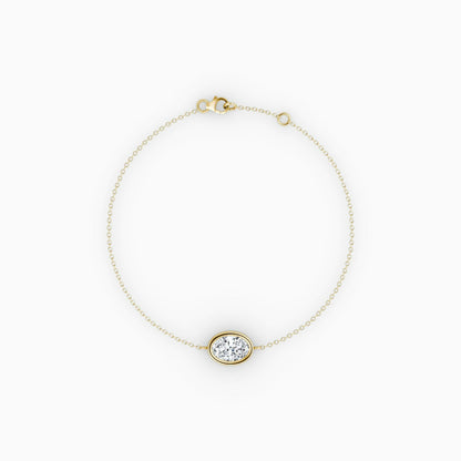Oval Bezel Solitaire Bracelet