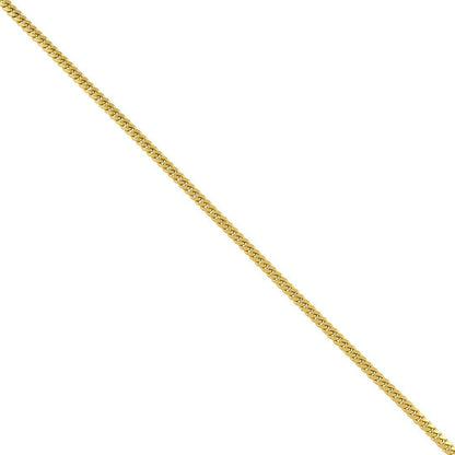 14k Yellow Gold Solid Cuban Link Chain 2.5 mm