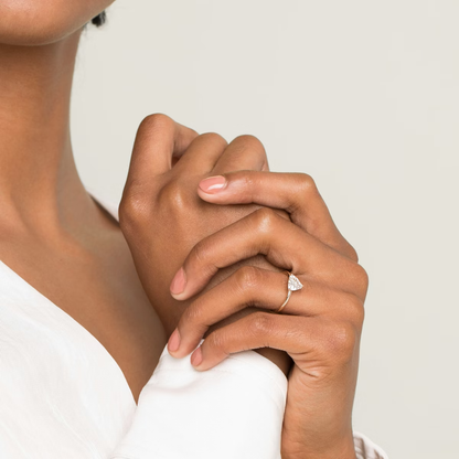 The Signature Trillion Engagement Ring in Plain Standard Band