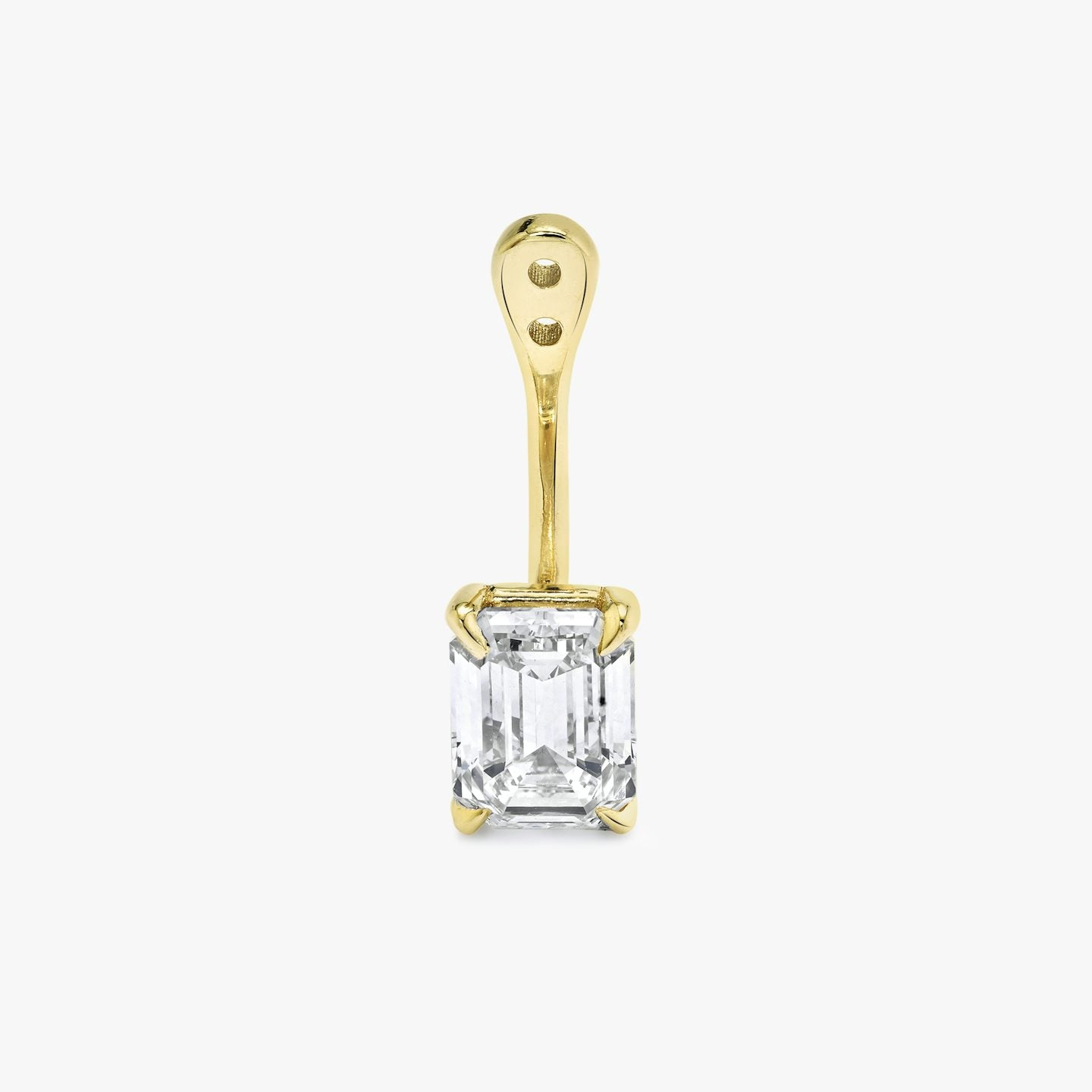 Emerald Solitaire Drop Ear Jacket