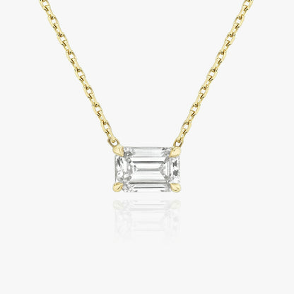 Emerald Solitaire Necklace