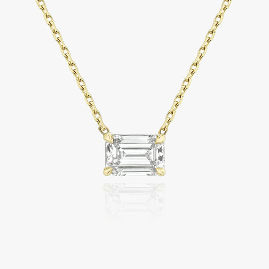Emerald Solitaire Necklace