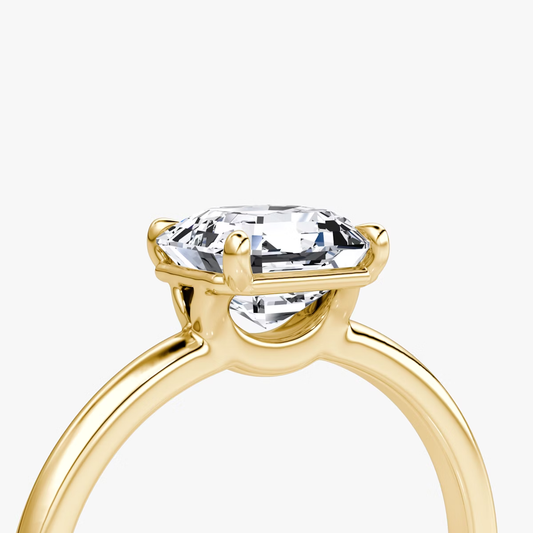 The Signature Asscher Engagement Ring in Large Band