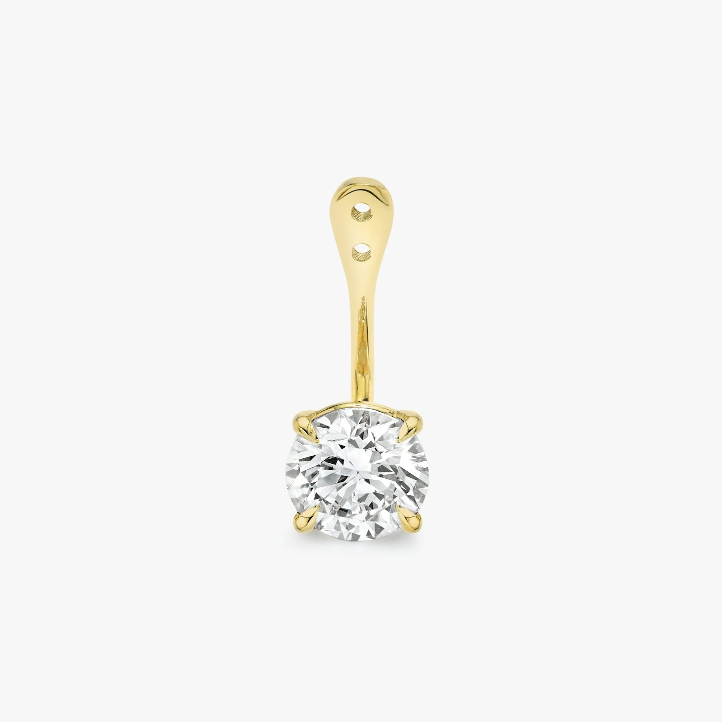 Round Solitaire Drop Ear Jacket