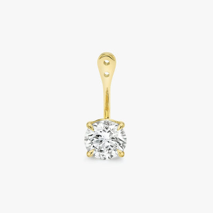 Round Solitaire Drop Ear Jacket