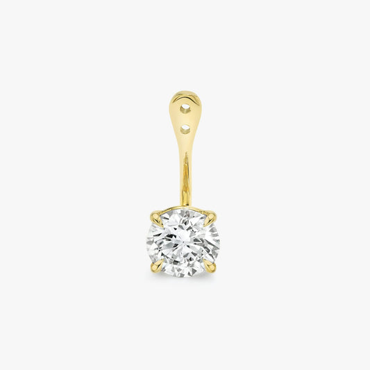 Round Solitaire Drop Ear Jacket