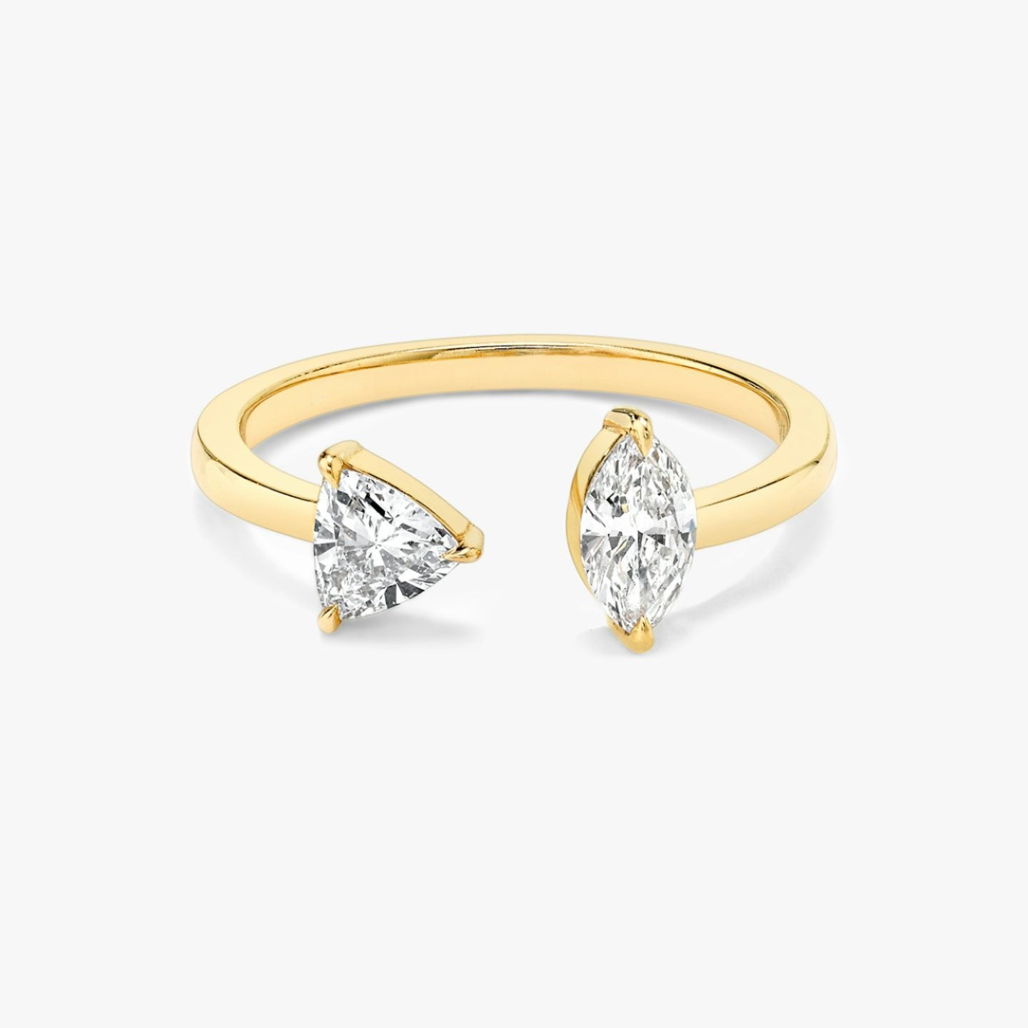 Mixed Cuff Ring in Marquise and Trillion