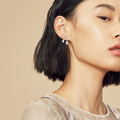 Oval Solitaire Drop Ear Jacket