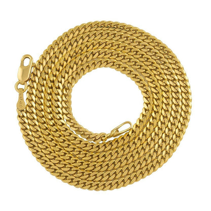 14k Yellow Gold Solid Cuban Link Chain 2.5 mm