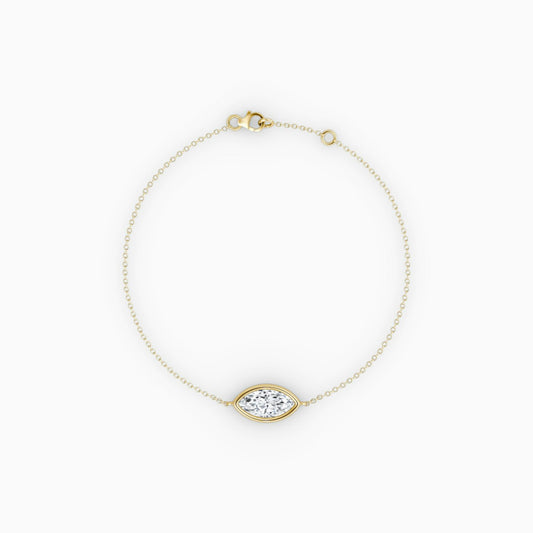 Marquise Bezel Solitaire Bracelet