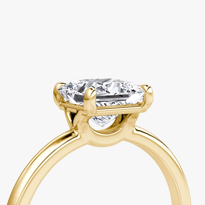 The Signature Princess Engagement Ring in Plain Standard Band
