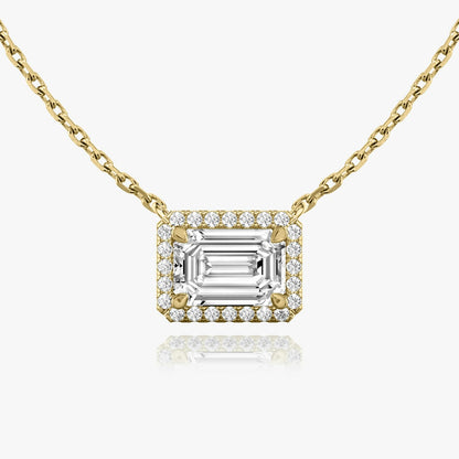Emerald Halo Necklace
