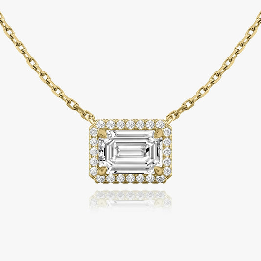 Emerald Halo Necklace